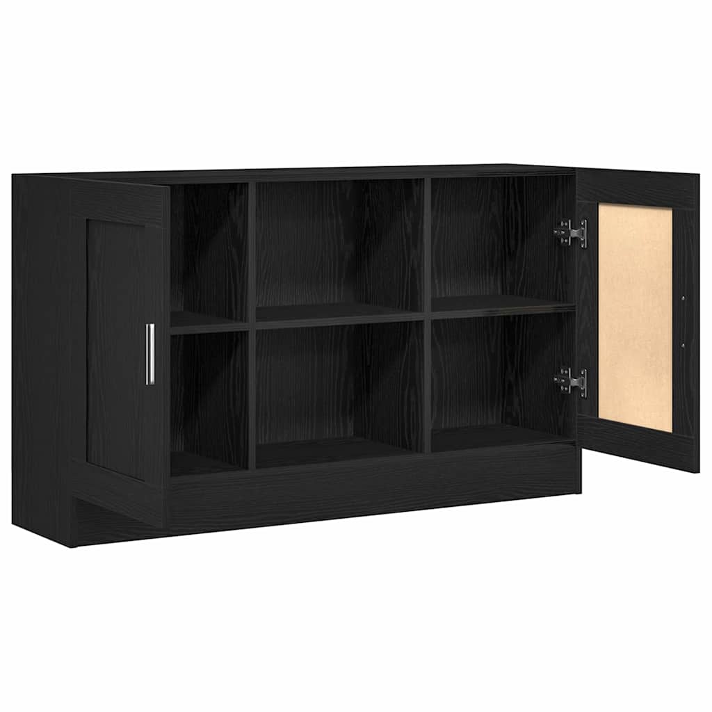 Skjenk i svart eik 120x30,5x70 cm laget av konstruert tre