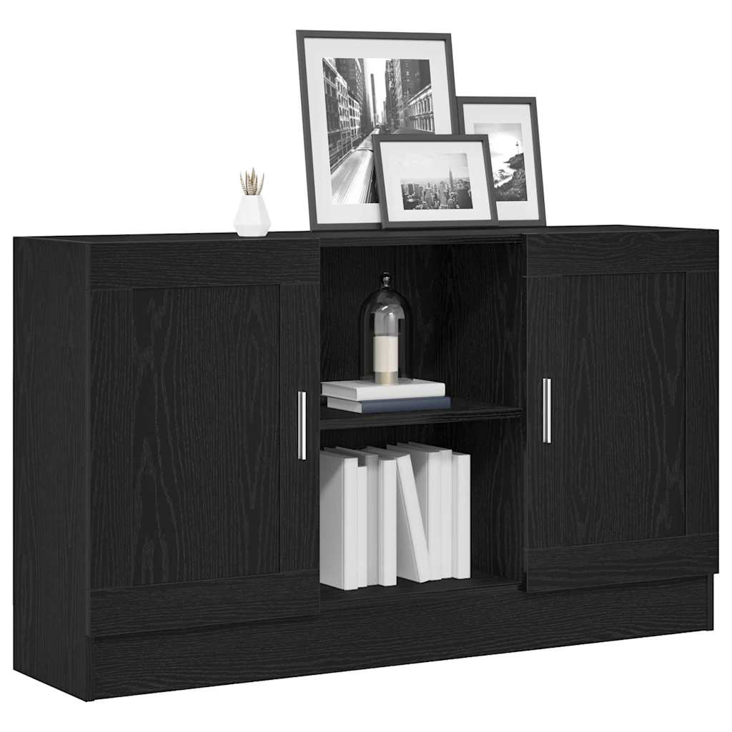 Skjenk i svart eik 120x30,5x70 cm laget av konstruert tre