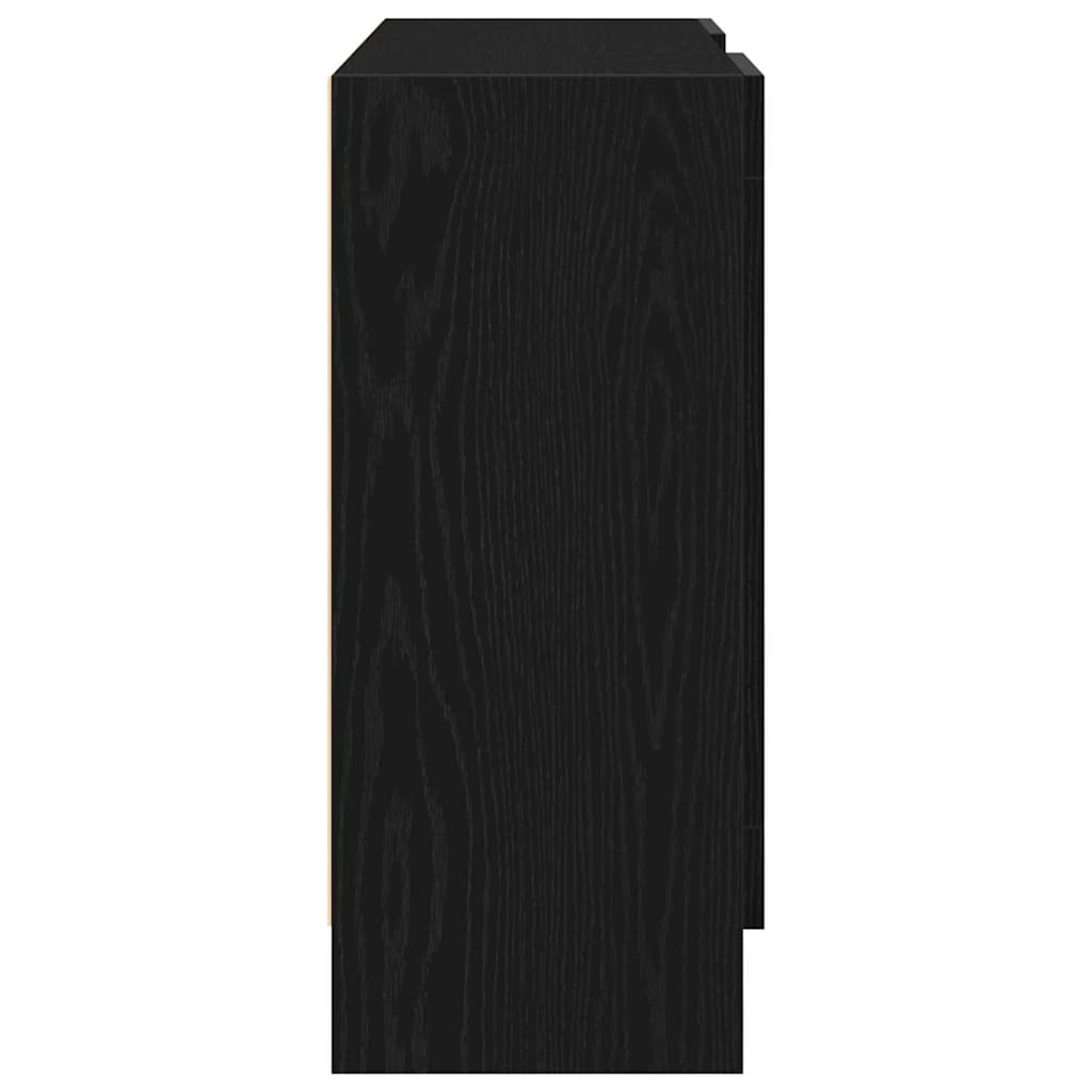 Skjenk i svart eik 120x30,5x70 cm laget av konstruert tre