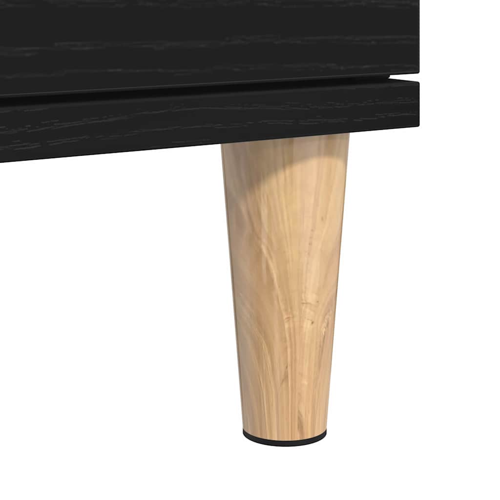 Sidedekor med skuff Svart Eik 60 x 35 x 70 cm Konstruert tre