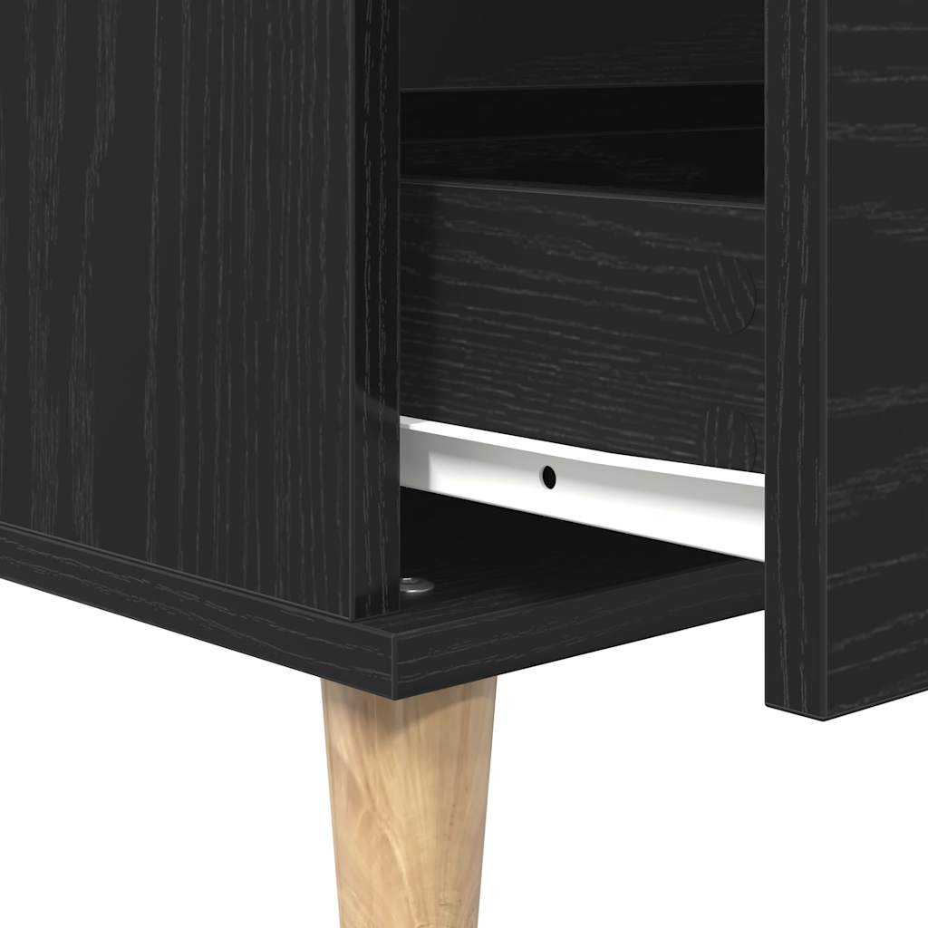 Sidedekor med skuff Svart Eik 60 x 35 x 70 cm Konstruert tre