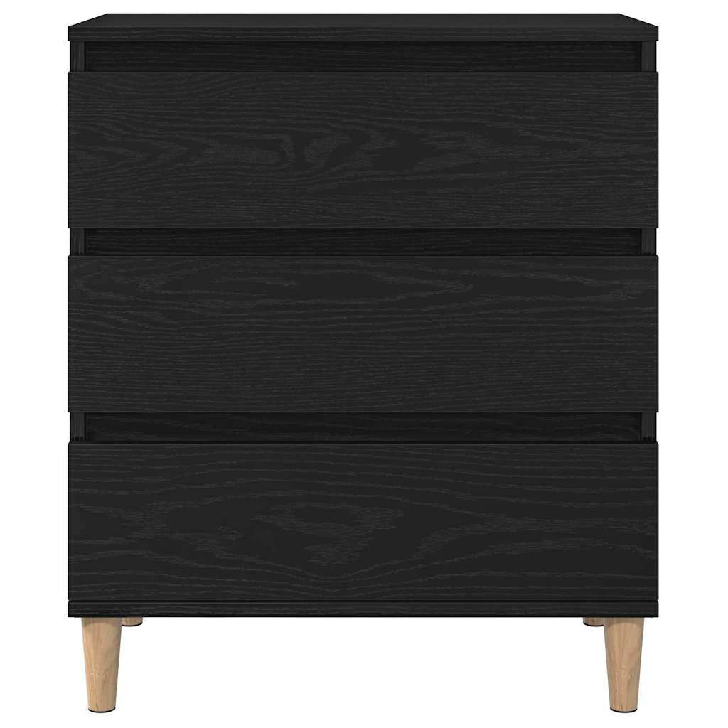 Sidedekor med skuff Svart Eik 60 x 35 x 70 cm Konstruert tre