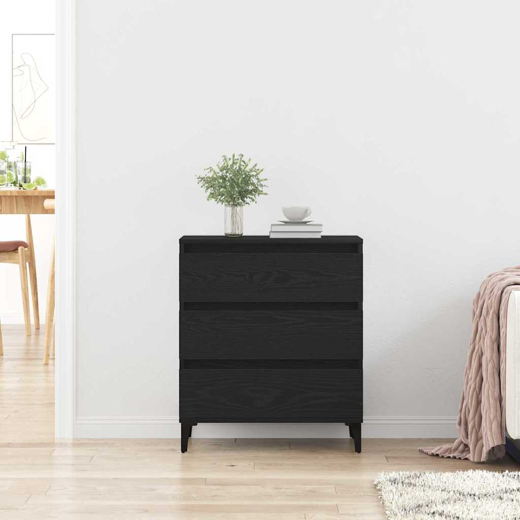 Skap Svart Eik 60x35x70 cm Konstruert Tre
