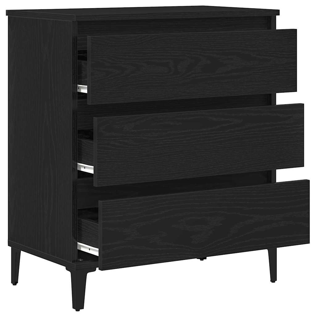 Skap Svart Eik 60x35x70 cm Konstruert Tre
