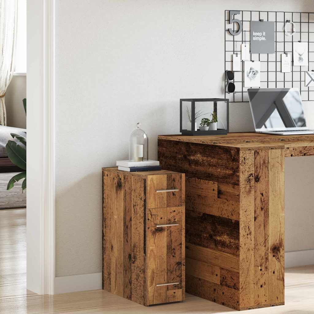 Apoteker skap i gammelt tre 20x45,5x60 cm laget av konstruert tre