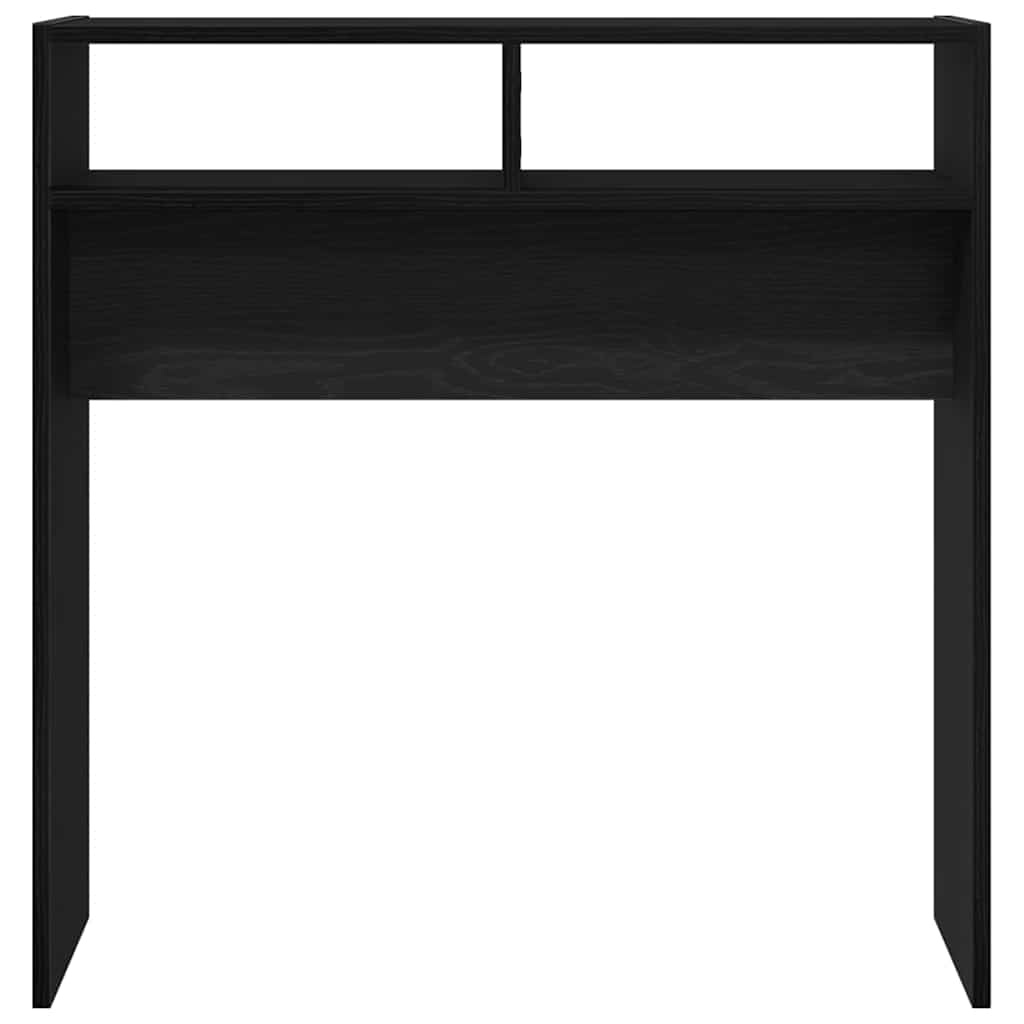 Svart Eik Konsollbord - 78x30x80 cm - Laget av konstruert tre