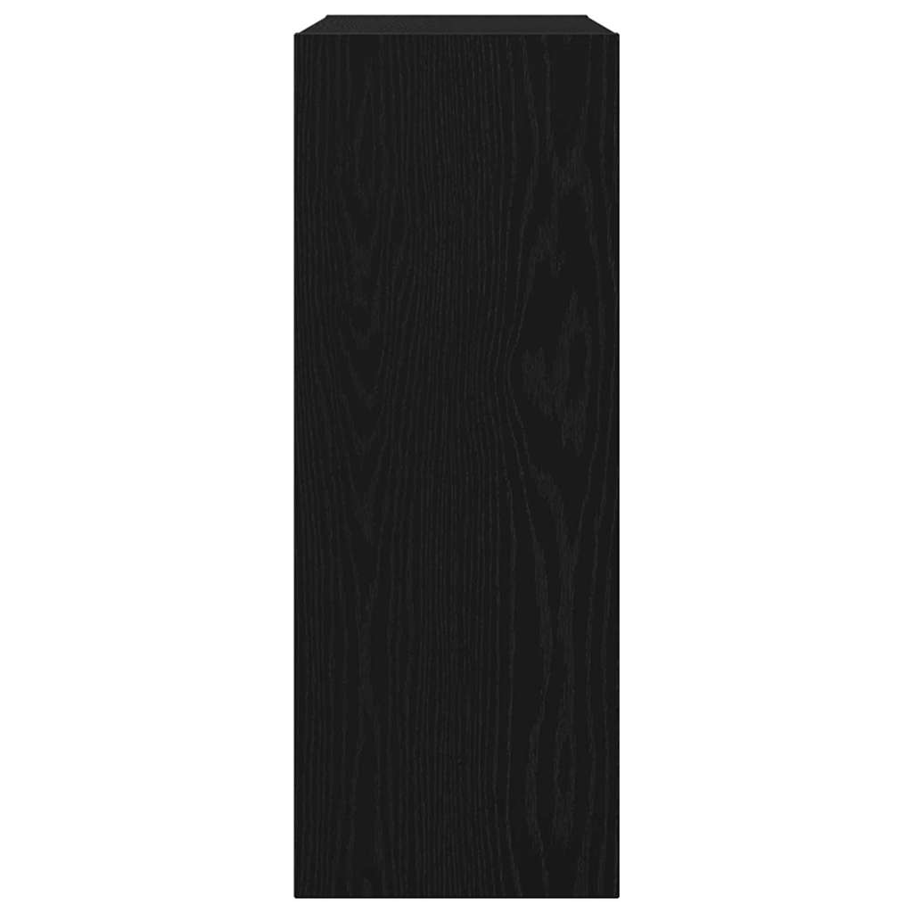 Svart Eik Konsollbord - 78x30x80 cm - Laget av konstruert tre