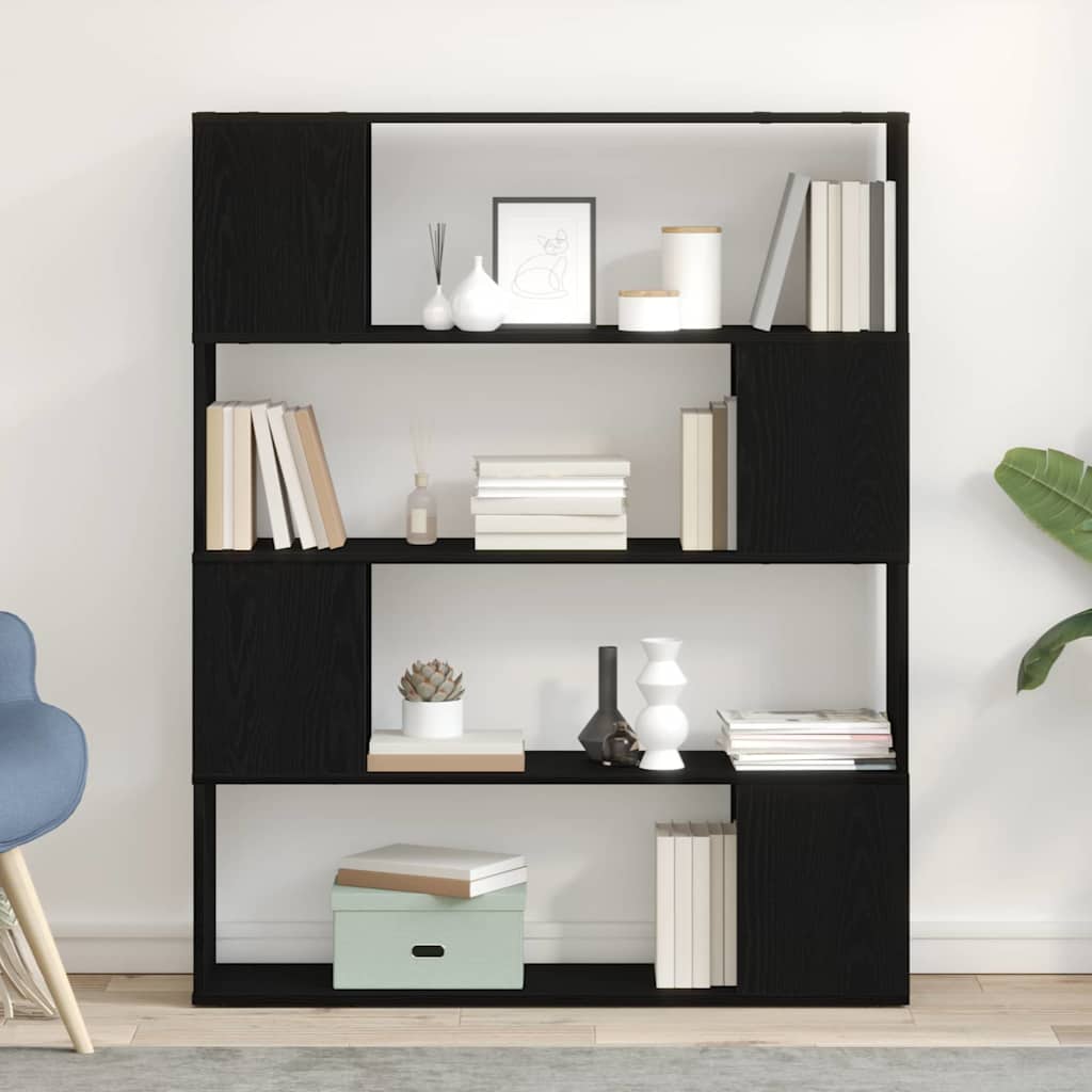 Bokhylle i Svart Eik 100x24x124 cm laget av Konstruert Tre