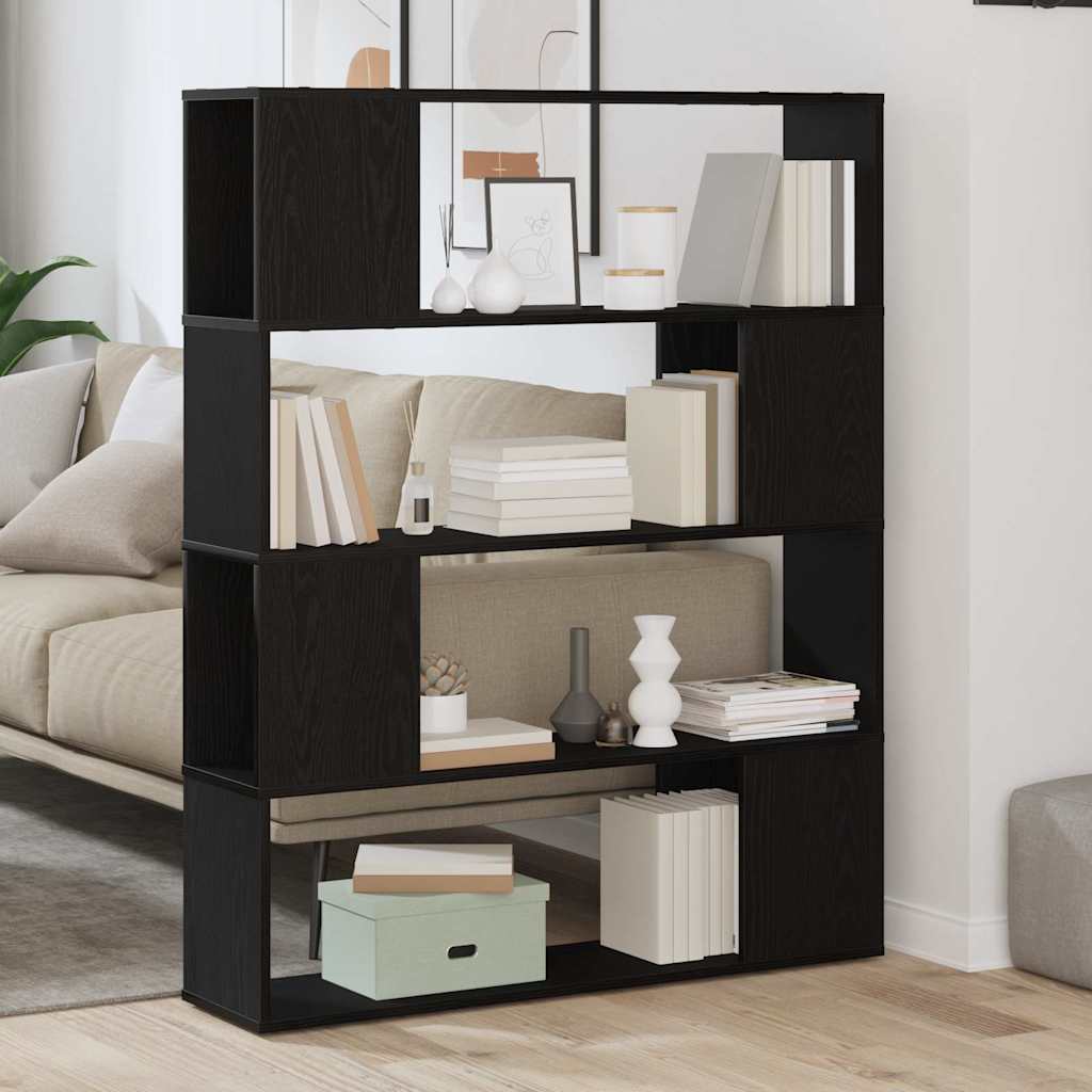 Bokhylle i Svart Eik 100x24x124 cm laget av Konstruert Tre