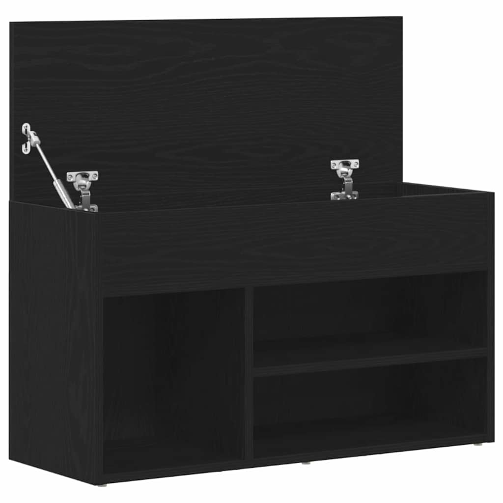 Benk for gangen - Svart eik 60x30x45 cm i ingeniørtre