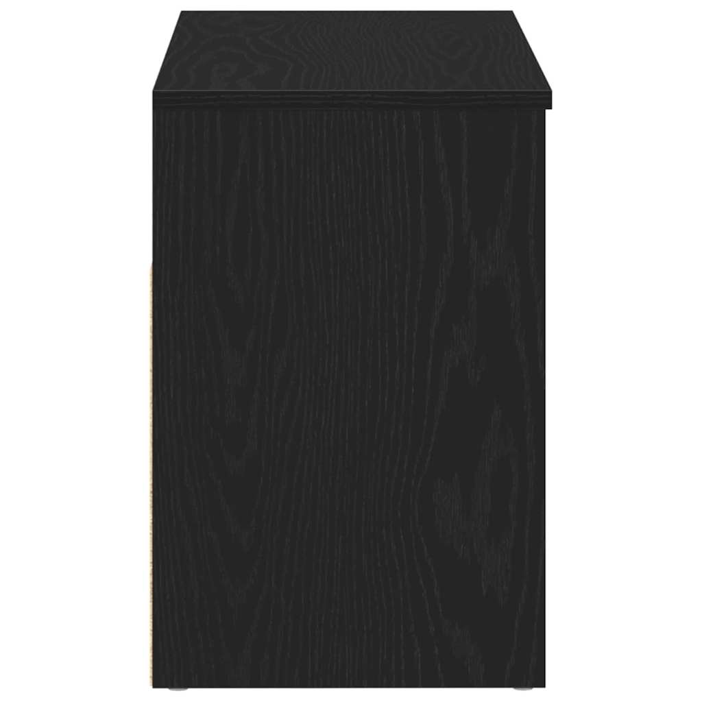 Benk for gangen - Svart eik 60x30x45 cm i ingeniørtre