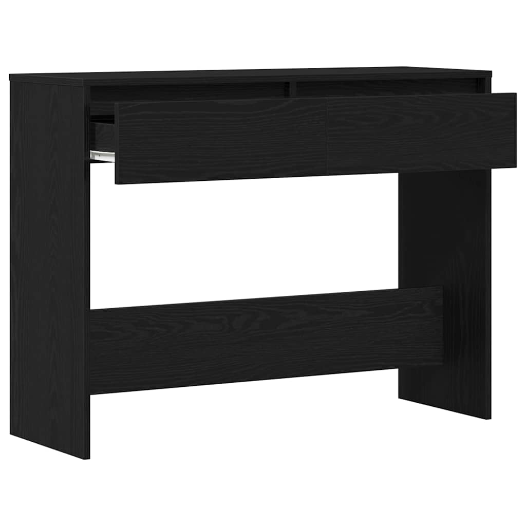 Svart Eike Konsollbord - 100x35x76.5 cm - Konstruert Tre