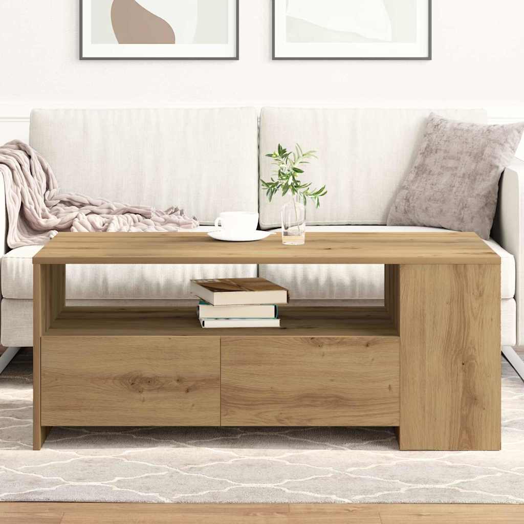 Kaffebord - Artisan Eik - 102x55x43.5 cm - Laget av konstruert tre