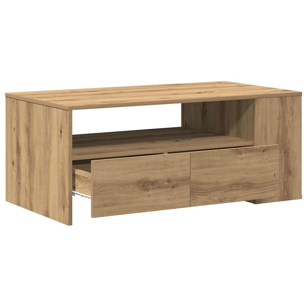 Kaffebord - Artisan Eik - 102x55x43.5 cm - Laget av konstruert tre