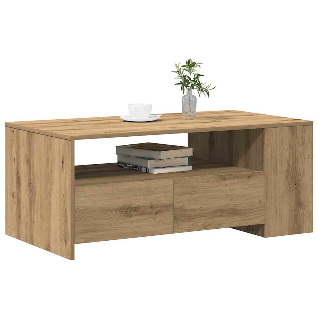 Kaffebord - Artisan Eik - 102x55x43.5 cm - Laget av konstruert tre