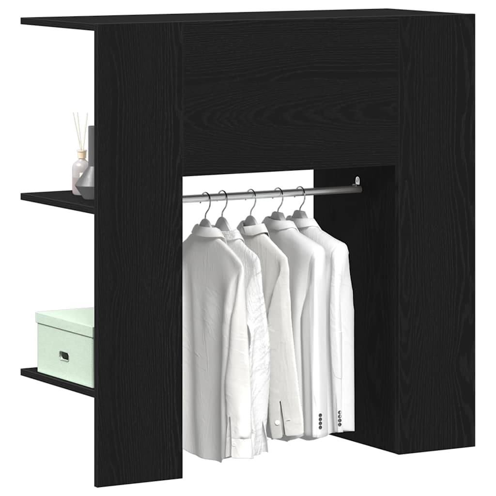 Gangskap Sort Eik 97,5x37x99 cm Konstruert Tre