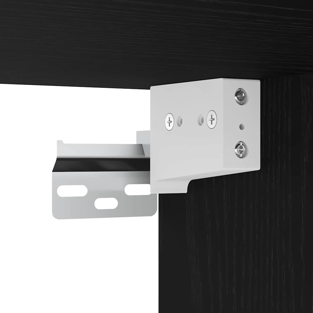 Hengende Veggskap Svart Eik 69,5 x 32,5 x 90 cm Konstruert tre