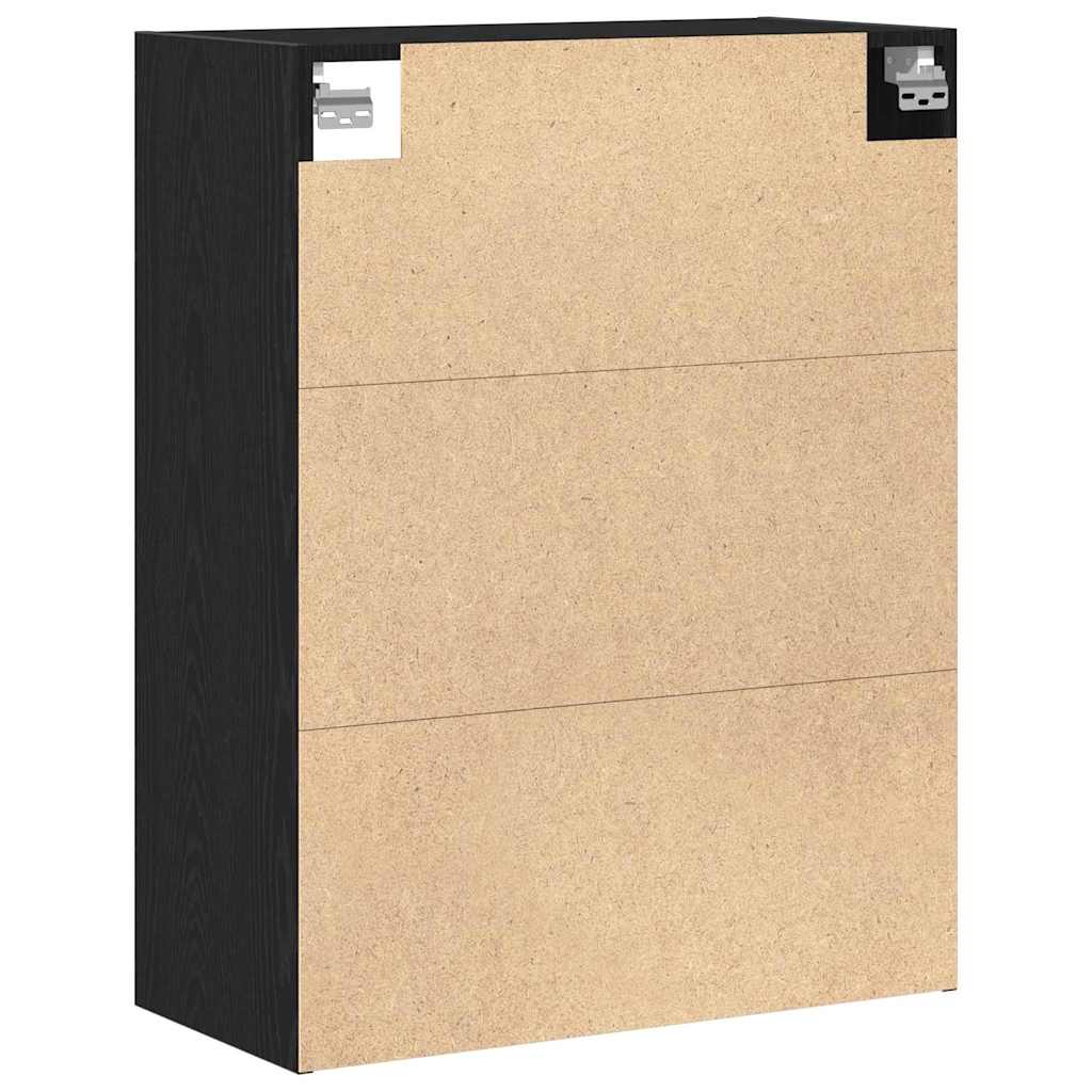 Hengende Veggskap Svart Eik 69,5 x 32,5 x 90 cm Konstruert tre