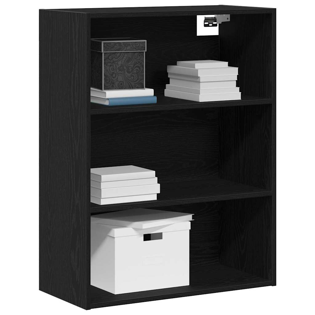 Hengende Veggskap Svart Eik 69,5 x 32,5 x 90 cm Konstruert tre