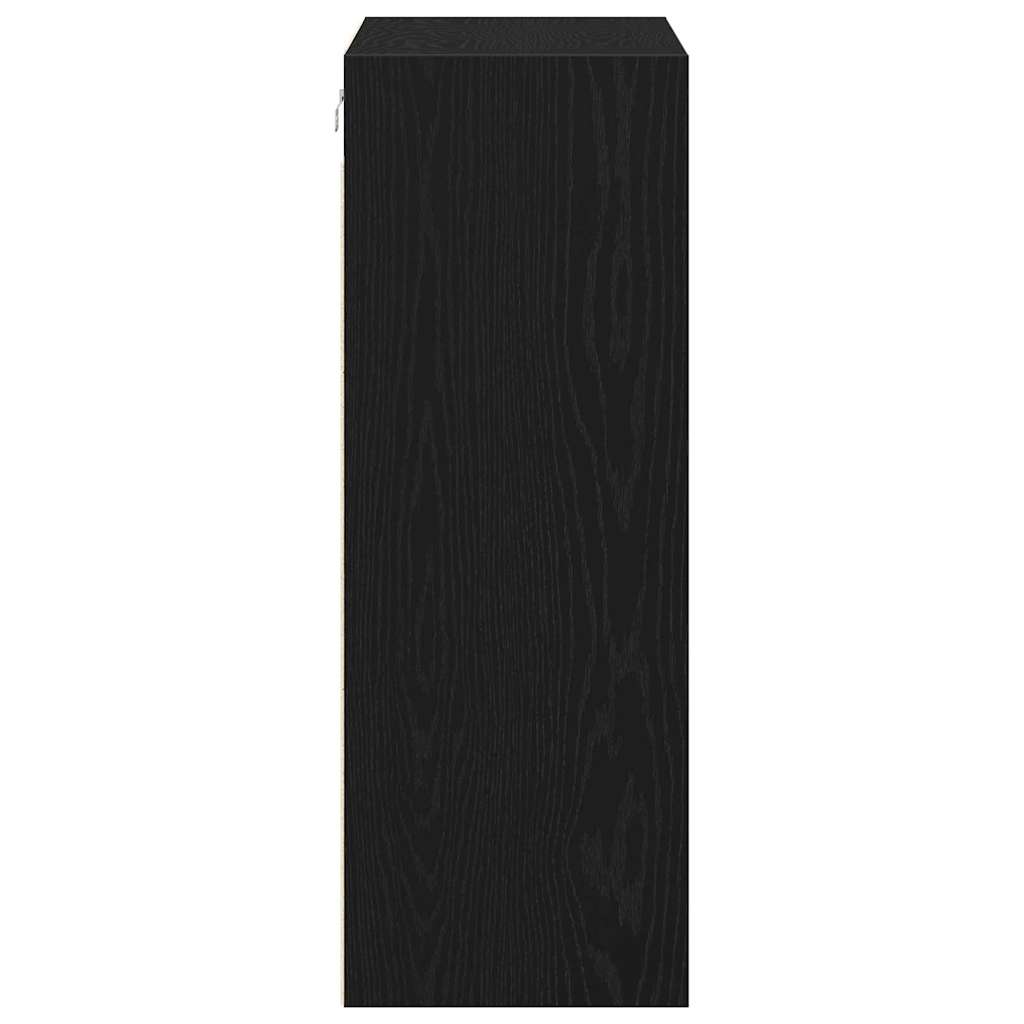Hengende Veggskap Svart Eik 69,5 x 32,5 x 90 cm Konstruert tre