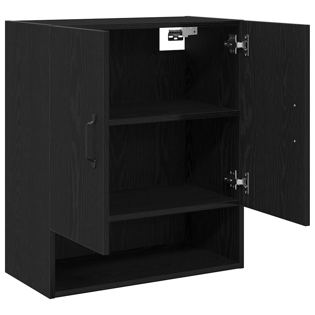 Veggskap svart eik 60x30x70 cm laget av tre