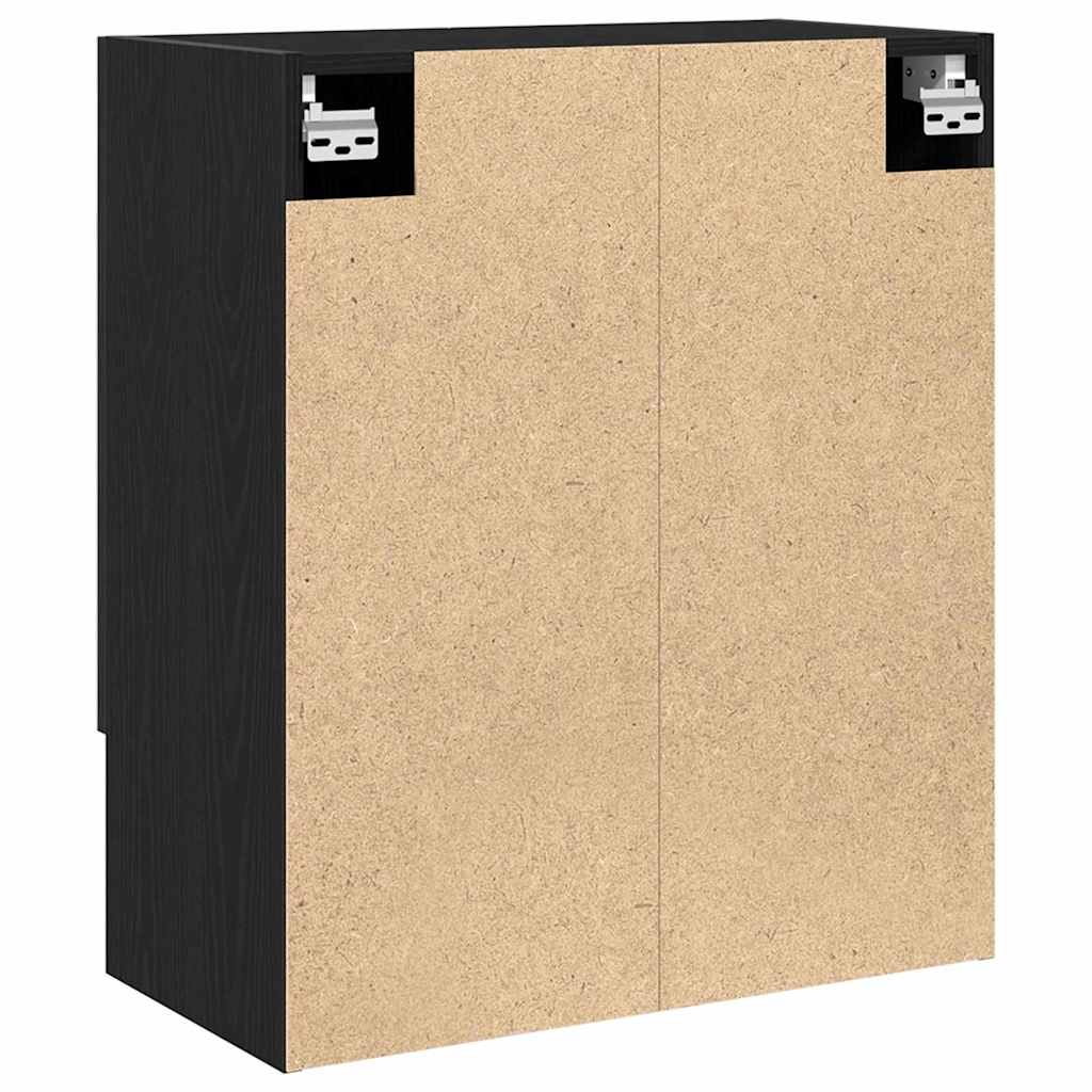 Veggskap svart eik 60x30x70 cm laget av tre
