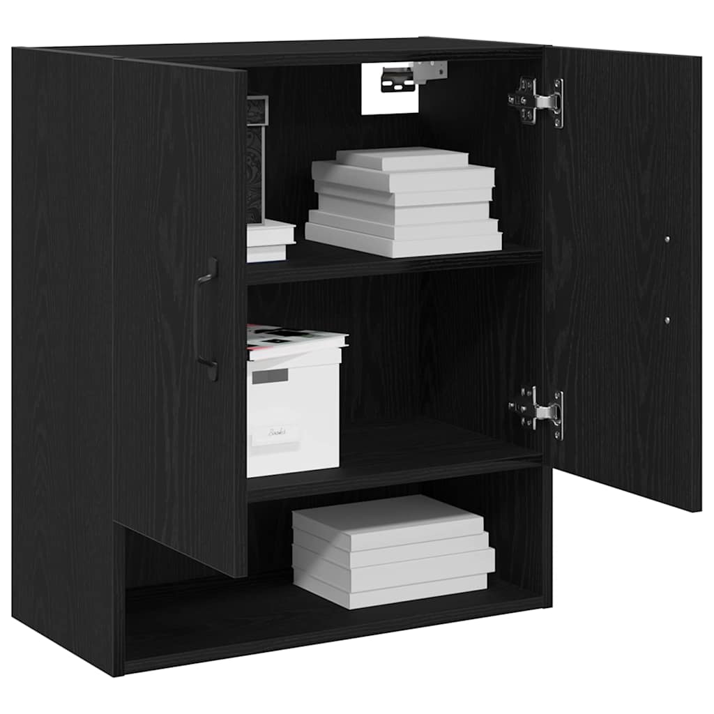 Veggskap svart eik 60x30x70 cm laget av tre