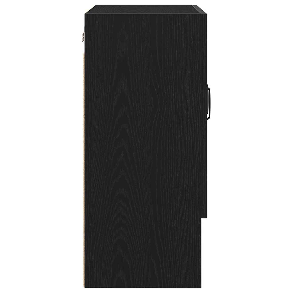 Veggskap svart eik 60x30x70 cm laget av tre