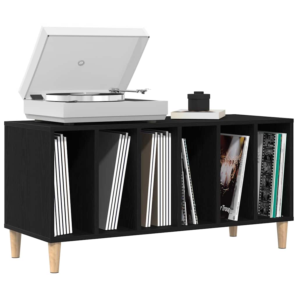 EP Record Cabinet Svart Eik 100x38x48 cm Konstruert Tre
