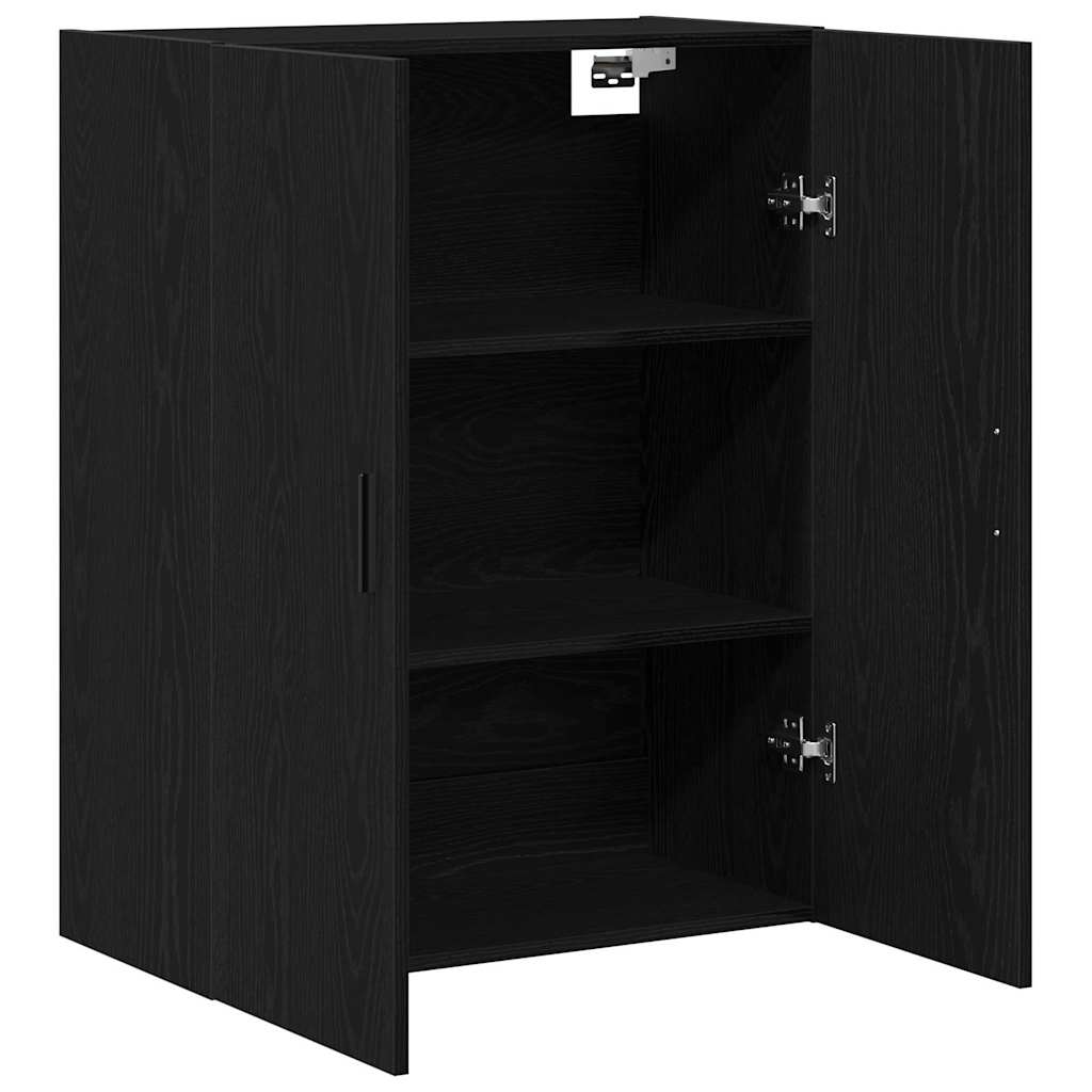 Vegghengt skap Svart eik 69.5 x 34 x 90 cm Konstruert tre