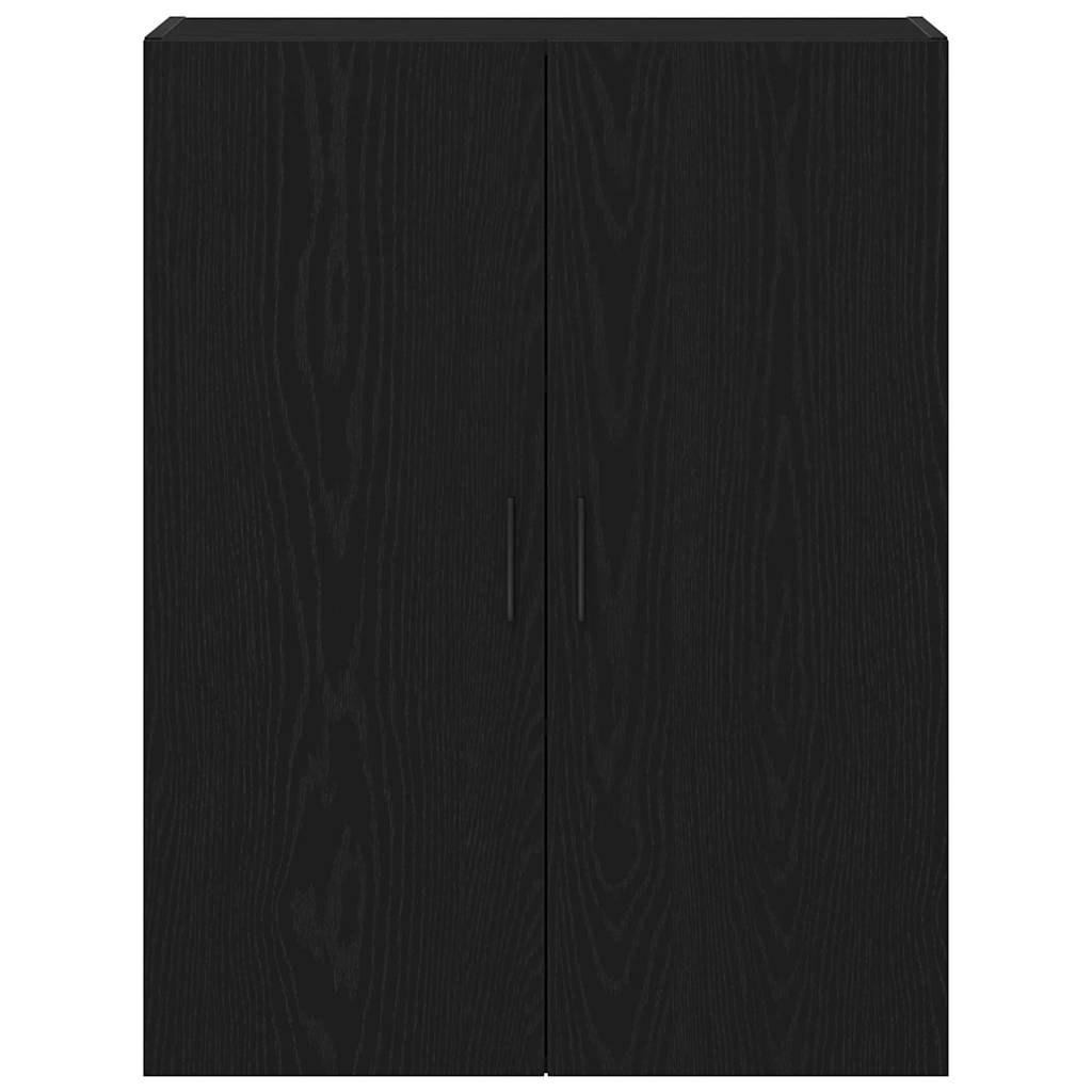 Vegghengt skap Svart eik 69.5 x 34 x 90 cm Konstruert tre