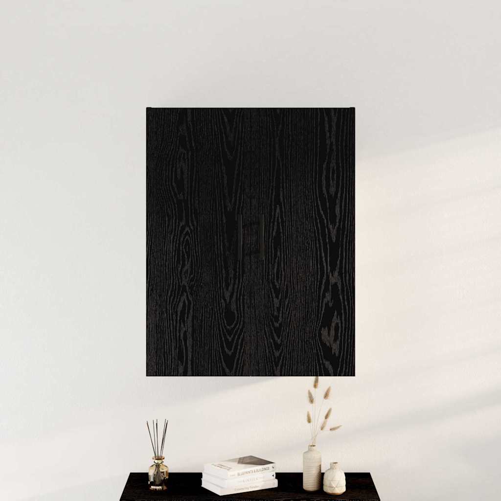 Vegghengt skap Svart eik 69.5 x 34 x 90 cm Konstruert tre