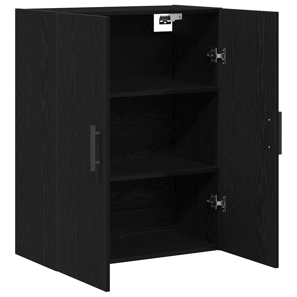Vegghengt skap Svart eik 69.5 x 34 x 90 cm Konstruert tre