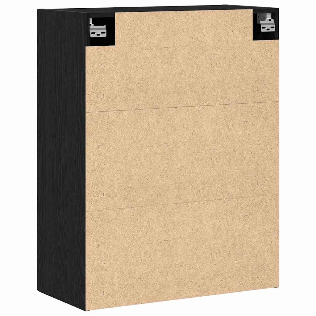 Vegghengt skap Svart eik 69.5 x 34 x 90 cm Konstruert tre