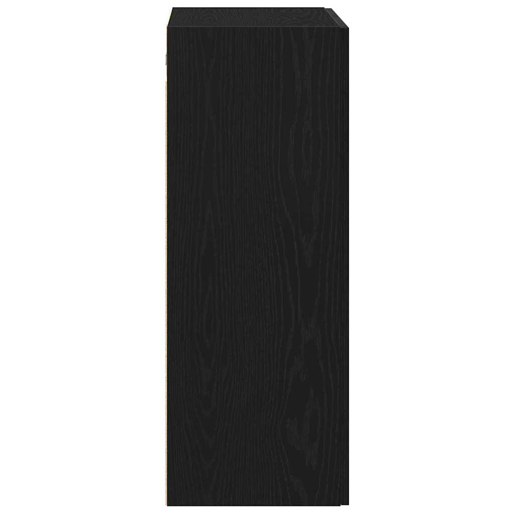 Vegghengt skap Svart eik 69.5 x 34 x 90 cm Konstruert tre