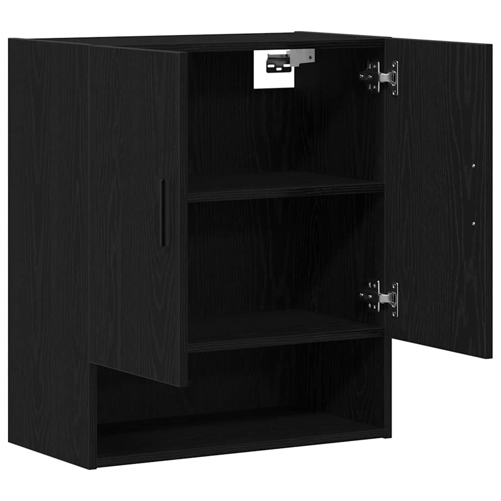 Veggskap i svart eik 60x31x70 cm laget av konstruert tre