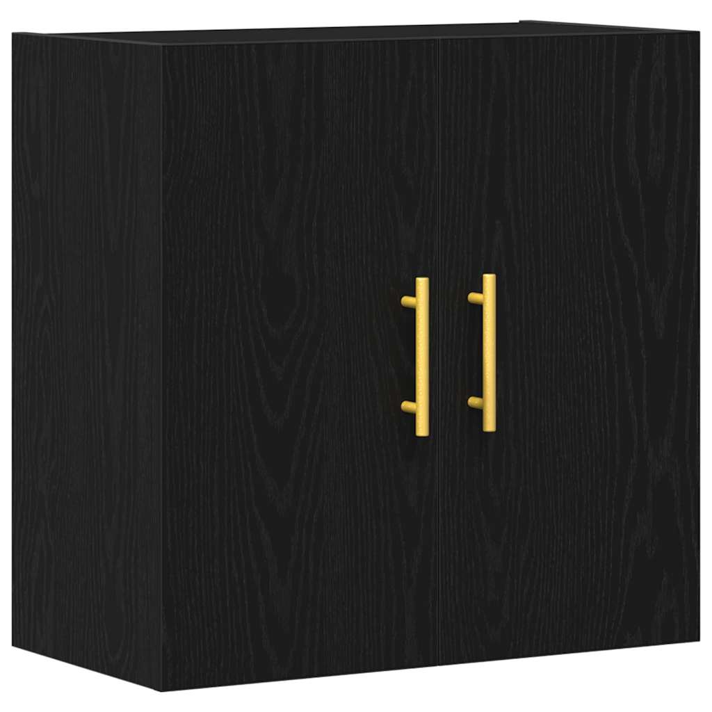 Veggskap Svart Eik 60x31x70 cm Konstruert Tre