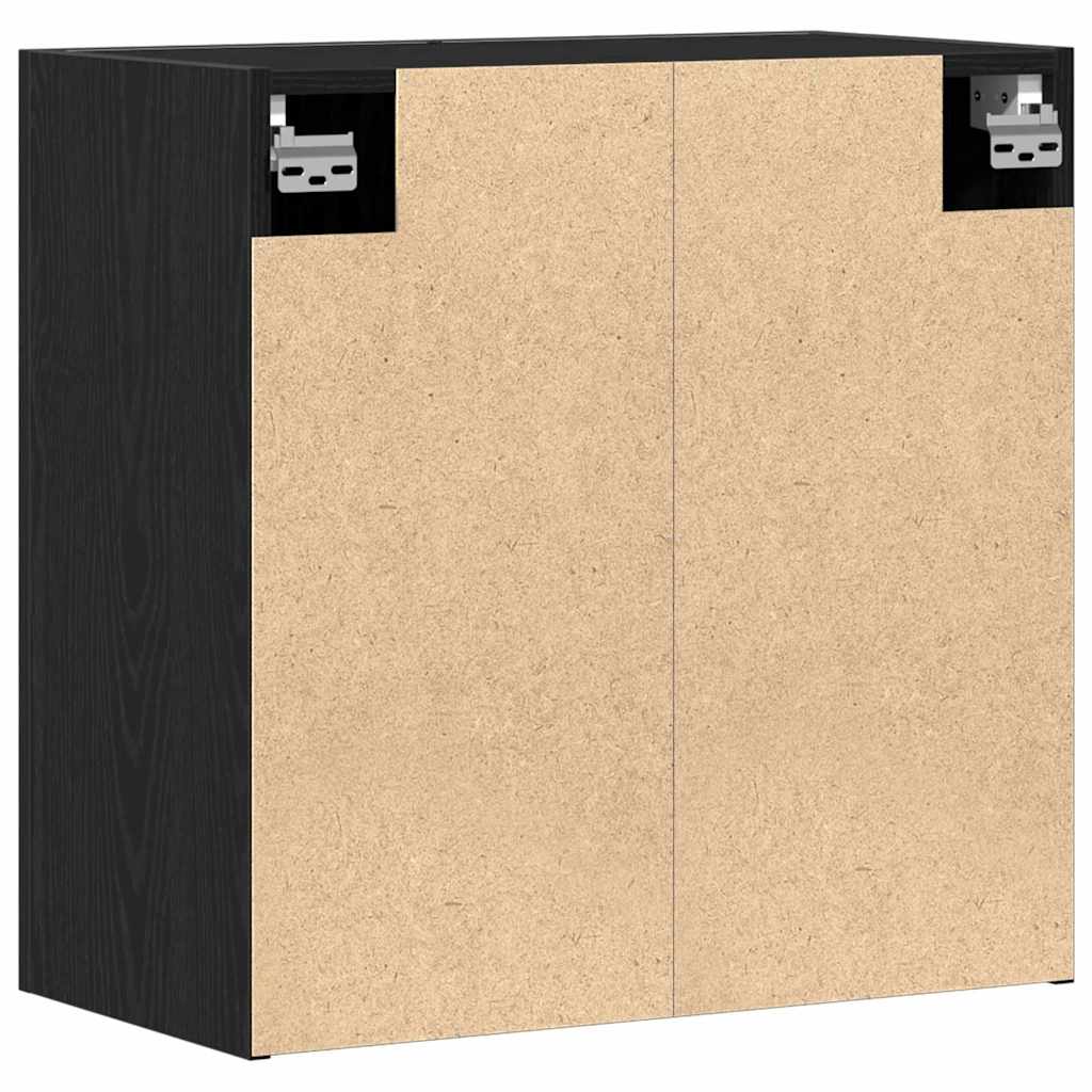 Veggskap Svart Eik 60x31x60 cm Konstruert Tre