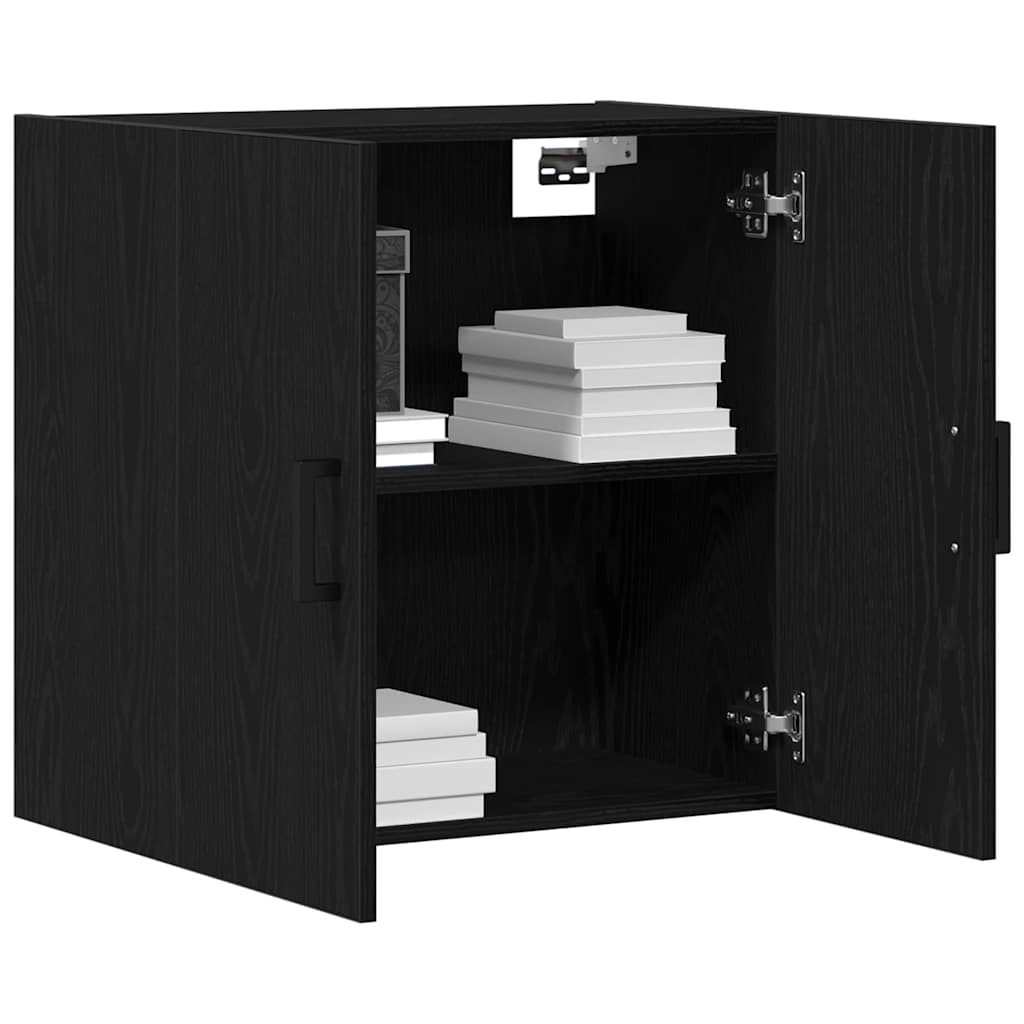 Veggskap Svart Eik 60x31x60 cm Konstruert Tre