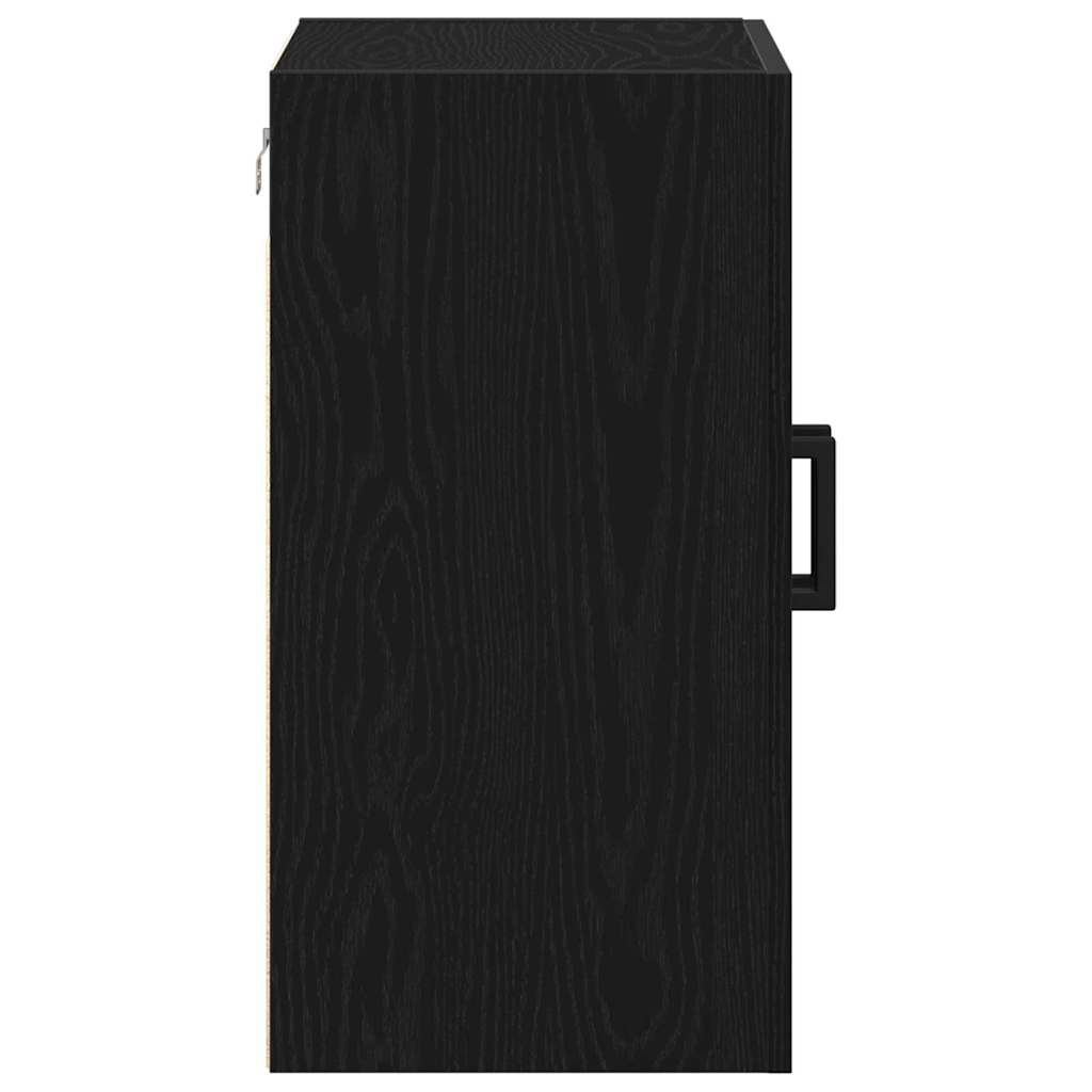 Veggskap Svart Eik 60x31x60 cm Konstruert Tre