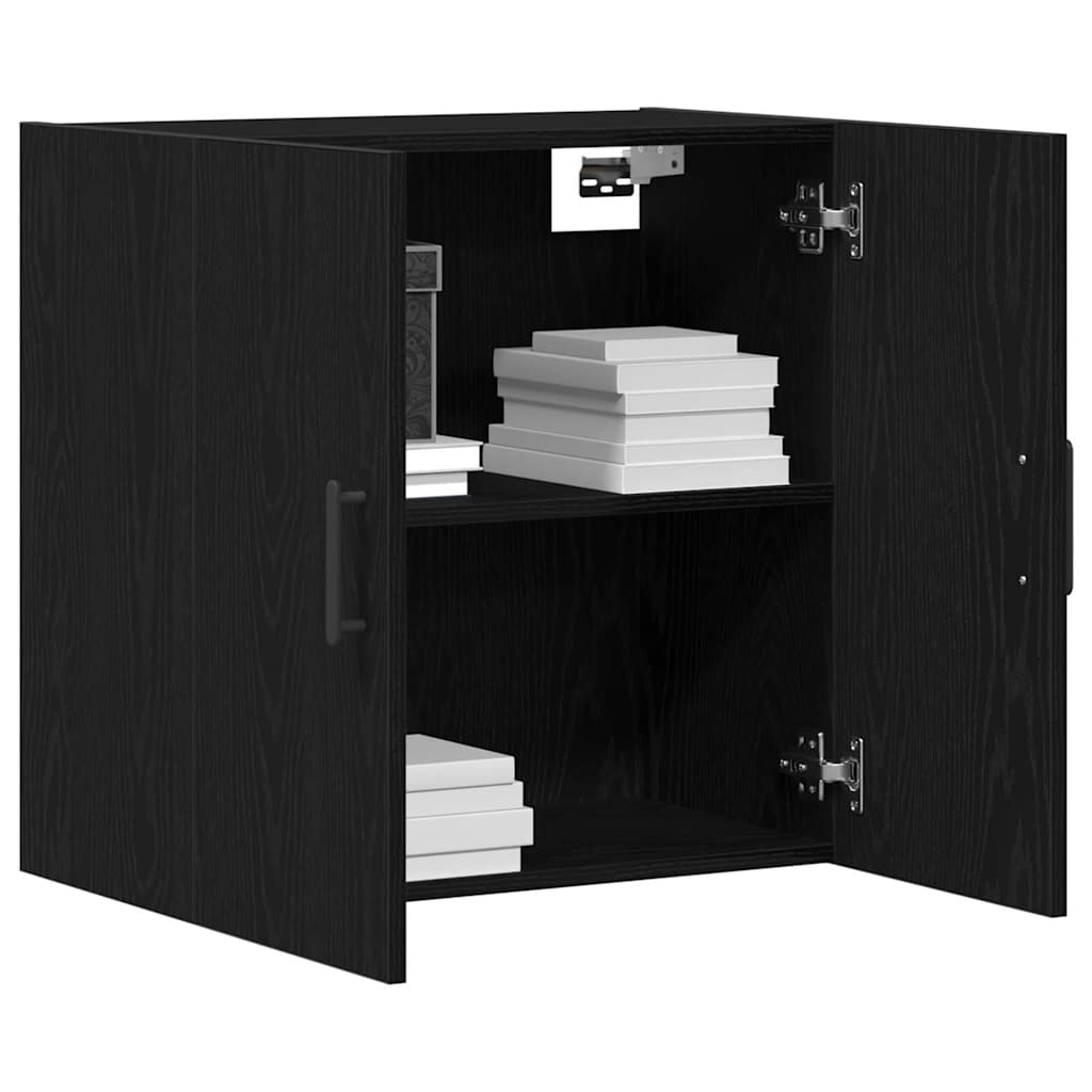 Veggskap Svart Eik 60x31x60 cm Konstruert tre