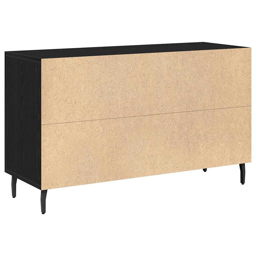 Sideboard Sort Eik 100x36x60 cm Ingeniørfat