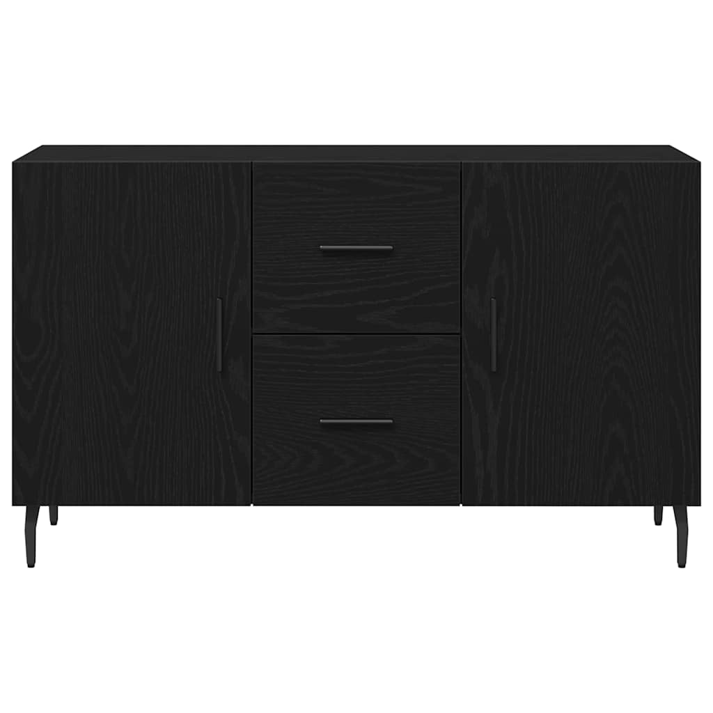 Sideboard Sort Eik 100x36x60 cm Ingeniørfat