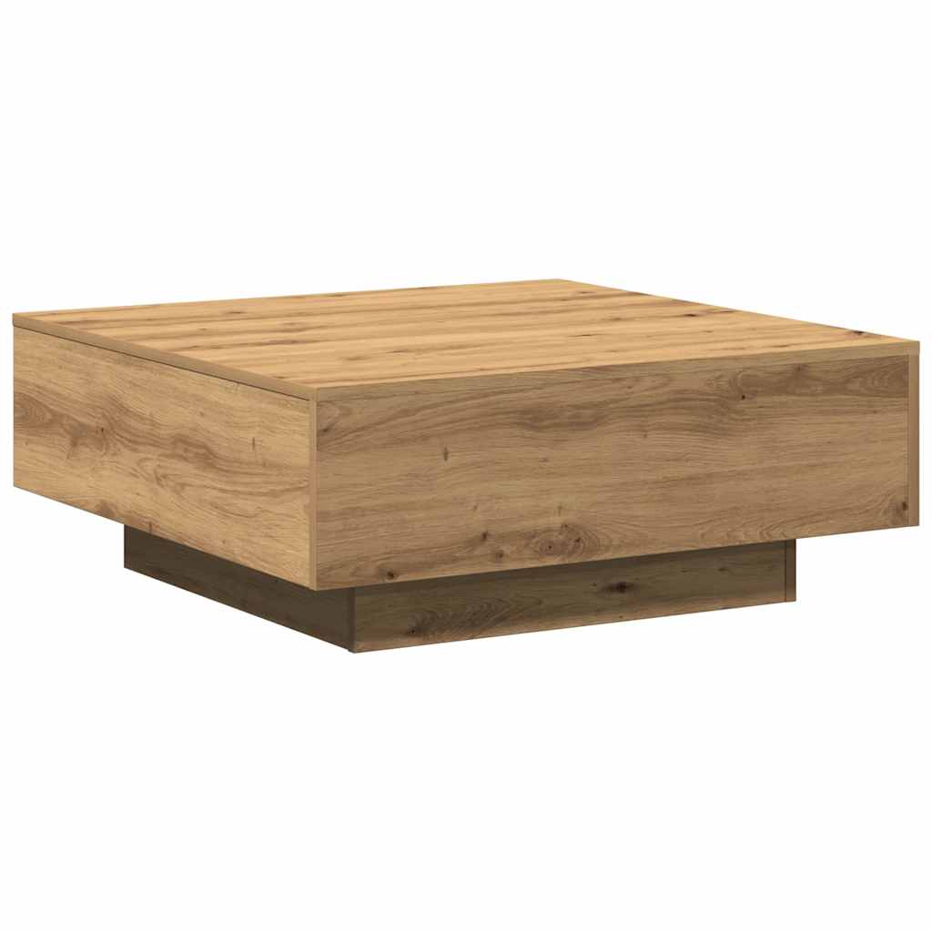Kaffebord Håndlaget Eik 80x80x31 cm Konstruert Tre