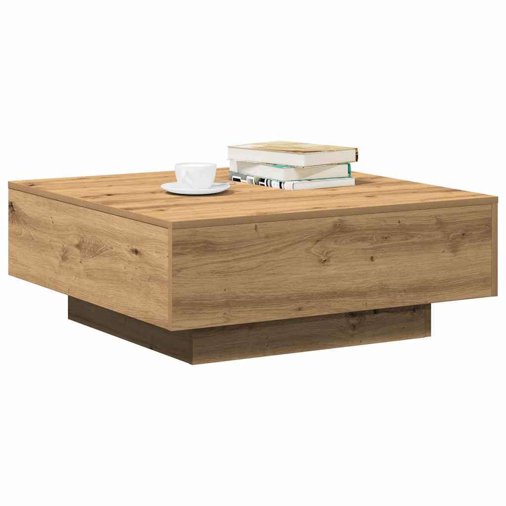 Kaffebord Håndlaget Eik 80x80x31 cm Konstruert Tre