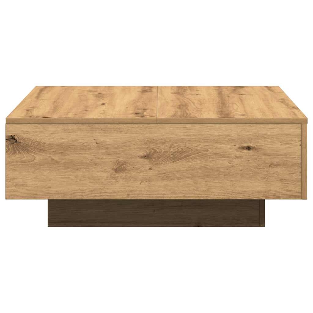 Kaffebord Håndlaget Eik 80x80x31 cm Konstruert Tre