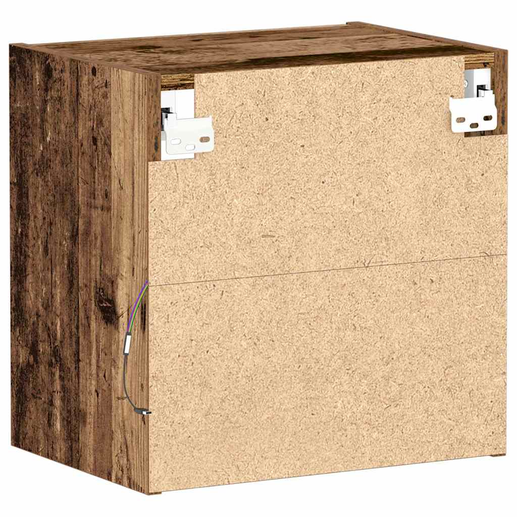 Flytende Hylle 2 stk Gammelt Tre 40x28,5x40 cm Konstruert Tre