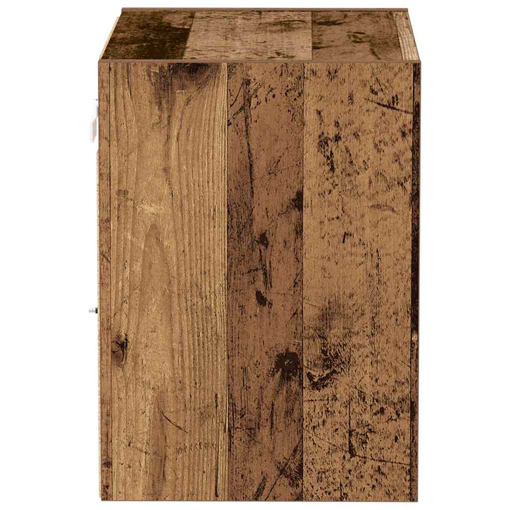 Flytende Hylle 2 stk Gammelt Tre 40x28,5x40 cm Konstruert Tre