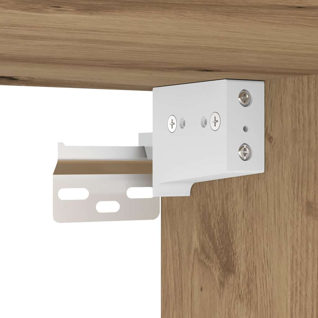 Flytende Hylle 2 stk Artisan Eik 40x28.5x40 cm Konstruert Tre