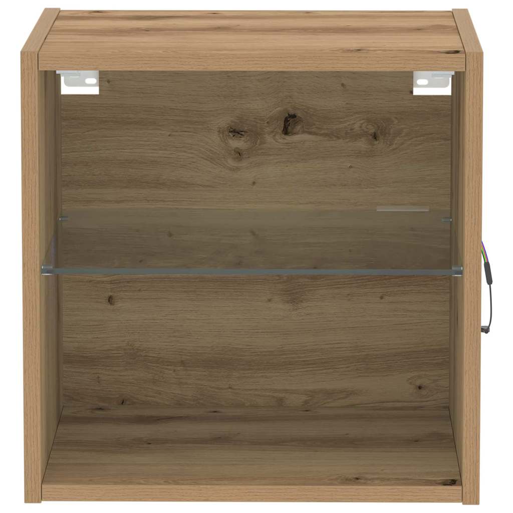 Flytende Hylle 2 stk Artisan Eik 40x28.5x40 cm Konstruert Tre